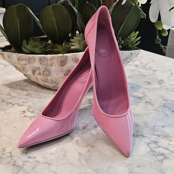 Christian Louboutin Patent Leather Sporty Kate 85mm In Pinkador - Picture 11 of 12